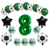 Serie de Globos de Látex de la Copa Europea de Fútbol Set de Globos de Aluminio Digital Decoración de Fiesta de Cumpleaños de Bebé Montaje de Escena