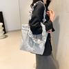 Estilo Fresco de Verano Bolso Artístico Nuevo Estilo Coreano para Mujer Bolso Tote Plegado de Gran Capacidad Elegante con Diamante