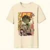 Camiseta Estilo Japonês Estampa de Couve-flor Ramen Estilo Gótico Europeu e Americano Top Unissex Camiseta Europa América África