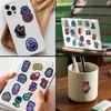 50 pegatinas de graffiti de control de juegos temáticas de dibujos animados, creativas, de colores neón y personalizadas para botellas de agua, patinetas y maletas - Pegatinas impermeables de PVC