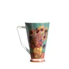 Taza Grande de Porcelana de Hueso, Serie de Pintura al Óleo Creativa para Uso Doméstico, Vaso de Agua para Pareja, Estilo Europeo, Lujo Ligero, Simple y Artístico