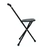 Bastón Taburete Plegable para Ancianos Muletas de Tres Patas Bastón Taburete Triangular de Aleación de Aluminio Muletas Taburete para Adultos Mayores Ajustable