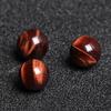 Cuentas sueltas de piedra de ojo de tigre rojo, accesorios de joyería para bricolaje, material de cuentas hecho a mano, piedra de ojo de tigre, cuentas de pulsera de piedra de madera