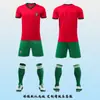 Conjunto de Uniforme de Fútbol para el Mundial Camiseta Personalizada de Portugal Niños de Preescolar Niños Uniforme de Entrenamiento para Niños Selección Nacional Fútbol