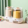 Caja de Almacenamiento de Granos Giratoria con Compartimentos Sellada a Prueba de Insectos a Prueba de Humedad Caja de Almacenamiento de Arroz Separada Tanque de Arroz Cubo de Arroz para el Hogar
