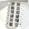 Accesorios para Uñas Remaches en Forma de Estrella Estrellas Oro Plata Estrella de Cuatro Puntas Metal 3D Decoraciones para Uñas Portátiles