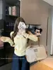 Traje Estilo Preppy Coreano para Mujer, Top Cárdigan de Punto de Nicho, Falda Plisada de Otoño, Conjunto de Dos Piezas
