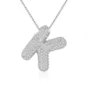 Collar Nuevo Estilo Europeo y Americano 2024 con Incrustaciones Collar de 26 Letras Burbuja Moda para Mujer Regalo de Cumpleaños Joyería