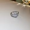 Anel de amor de zircônia galvanizada em ouro real, moda leve, luxo, alto sentido, anel de dedo, design de nicho, joias, atacado