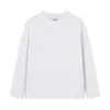 Producto Bueno Seleccionado Cuidadosamente Mezcla de Sarja de Algodón 240G Resistente a las Arrugas Transpirable que Absorbe la Humedad Color Sólido Unisex Cuello Redondo Manga Larga Camiseta Dropshipping