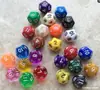 Dados acrílicos de 12 caras doce dados dados numéricos juego de mesa Dungeons & Dragons textura perlada poliédricos