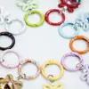 Huella de pata de gato pintura al óleo llavero colgante para bolso accesorios anillo de resorte llavero abierto venta al por mayor