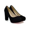 Sapatos Femininos de Salto Alto com Bico Redondo, Impermeáveis e Plataforma, para Primavera e Outono, com Salto Grosso, Disponíveis nos Tamanhos 32-43, Moda Casual Vintage