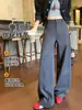 Calça de Algodão Titânio Wide-Leg para Mulheres, Novo Estilo Outono 2026, High-End, Drapeada, Solta, Casual, Calça Social Cinza