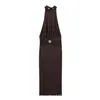 Comercio Exterior Transfronterizo Ropa de Mujer 2026 Nuevo Estilo Europeo y Americano Sexy Espalda Descubierta Plisado Cuello Halter Vestido 1026252