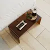 Mesa auxiliar acrílica de lujo ligero, mesita de sofá pequeña, sala de estar minimalista, mesa de centro de moda para ventanal, dormitorio nórdico, mesa de esquina transparente