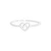 1420 K-Style Ins Diseño Nicho Lujo Accesible Anillo Corazón Simple Calado Plata Esterlina S925 Joyería de Plata para Mujer Venta al por Mayor