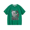 Camiseta de Manga Corta para Niños Minecraft Skeleton Shooter Niños Niñas Verano Nuevo Algodón Puro Dibujos Animados Casual
