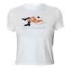 Verão 2024 Amazon ebay AliExpress wish Poker Divertido Estampado Ombro a Ombro Branco Camiseta Top Feminino