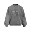 Sudadera con Capucha Estampado de Flores Fritas para Hombre de Primavera y Otoño Holgada Casual Retrato Creativo Estampado Lavada Desgastada Ropa Deportiva de Calle de Moda