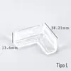 Ângulo Anticolisão Transparente Silicone Canto Adesivo Canto de Mesa Armário Coifa Canto Anticolisão Capa Protetora Anticolisão Triângulo
