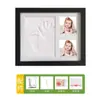 Bebé Cien Días de Edad Huella de Mano y Pie Hueco Marco de Fotos DIY Huella de Pata de Mascota Conmemorativa Almohadilla de Tinta para Mano y Pie de Bebé como recuerdo