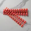 Nuevos Parches para Uñas 24 Piezas Color Puro Brillantes Ovalados Cortos Parches de Manicura Removibles Parches de Uñas Terminados Usables Parches de Uñas Postizas