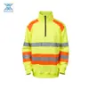 Sudadera de Velour Aoke de un solo lado, Amarilla y Naranja, Ropa de Trabajo, Sudadera Pullover Reflectante, Se puede personalizar en talla