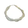 Collar de Perlas de Doble Capa Flor de Camelia, Sencillo y de Moda, Lujo Ligero, Cadena para Clavícula de Gama Alta, Accesorio de Cuello Apilable para Chica Dulce