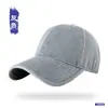 Boné de Baseball Vintage de Sarja Macia para Homens, Lavado e Desgastado, Simples e Versátil, Chapéu de Sol Feminino para Uso Externo