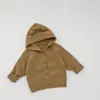 Chamarra Suéter para Niños 2026 Primavera Nuevo Estilo Coreano Lindo Cárdigan de Punto con Capucha para Niños y Niñas Ropa de Primavera para Bebé