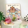 [Personalizado] Pintura Decorativa para Sala de Estar Estabilizadora del Ánimo de Capibara, Decoración de Dibujos Animados Linda y Adorable para la Cómoda del Dormitorio