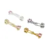 Colar com pingente de sino lanterna de zircônia 14K banhado a ouro, cor duradoura, material de acessório para contas, peças para joias DIY D178