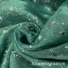 Tecido organza natalino prata quente fio decorativo prata verde estrelado saia lolita roupa infantil tecido para boneca