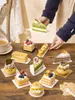 Base de Papel para Pastel Mousse Seis 2 Pulgadas Postre Francés Pastelería Caja para Pastel de Cumpleaños Set de Bandejas de Papel