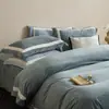 Conjunto de Roupa de Cama de Veludo Leite Outono e Inverno Conjunto de Quatro Peças Capa de Edredom Espessa de Veludo Coral Dupla Face Lençol de Flanela Peça Única Conjunto de Três Peças