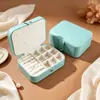 Caja de joyería portátil directa de fábrica con espejo, caja de joyería de lujo de alta gama, caja de almacenamiento de pulsera de cristal, collar, pendientes al por mayor