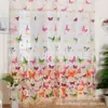 Cortinas translúcidas con estampado de mariposas grandes, cortinas semiopacas para decoración de dormitorio, cortinas translúcidas de mariposas para el hogar para embellecer ventanales