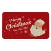 Tapetes Personalizados para Decoración Navideña del Hogar, Lino de Imitación Ambiente Festivo, Felpudos para Puerta de Entrada, Felpudos Antideslizantes de Terciopelo de Cristal para Entrada