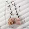 Cadena para Teléfono Móvil con Borla Colgante Caballo del Zodiaco de Madera de Durazno Sándalo Verde Llavero para Hacerse Rico Rápido Encanto de Bolsa de Buena Suerte Año del Caballo
