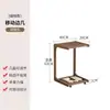 & Mesa Auxiliar de Sofá, Mesa de Café Pequeña Móvil con Ruedas, Mesa Cuadrada de Mesita de Noche, Gabinete Lateral de Madera Maciza, Mesa Auxiliar Pequeña