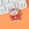Ins estilo desenhos animados bonito broche acrílico urso coelho crachá roupas saco acessórios pequenas joias atacado