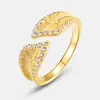 Anel Vintage com Folha Escovada e Incrustação de Diamante Brilhante Artesanato Pesado Italiano Prata de Lei S925 Anel para Dedo Indicador Popular no Xiaohongshu