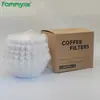 Papel de Filtro Rápido para Café Preparado a Mano con Forma de Tazón con Forma de Flor Papel de Filtro para Café Estilo Americano para 1-2 Personas Color Natural Papel de Filtro para Café para Pasteles