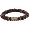 Joyería de personalidad transfronteriza Europa y Estados Unidos para hombres y mujeres, pulsera de cuentas retro hecha a mano que combina con todo, pulsera simple de cuerda elástica de cáscara de coco