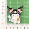 Accesorios de resina Sanrio luminosos de tarjeta grande, hechos a mano, para teléfono móvil, agujeros para zapatos, horquillas, material para refrigerador, venta al por mayor