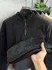 Suéter de Lã Inverno Chenille Peça Única para Homens, Forrado com Lã e Espessado, Gola Alta Meia, com Zíper, Blusa Quente, Camada Base