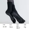 Meias de Yoga com Dedos Separados para Mulheres, Dedos Divididos, Antiodor, Silicone Antiderrapante, Silenciosas, para Pilates Fitness Indoor, Meias de Cano Médio com Cinco Dedos