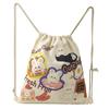 Lindo conejo bolsa de lona original para mujer nueva bolsa con cordón gran capacidad para llevar al hombro una generación de cabello