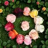 Cabeças de flores de rosa em pintura a óleo artificial, centro de botão de rosa, decoração de parede de rosa, buquê, flor para chapéu, fabricação de flores DIY